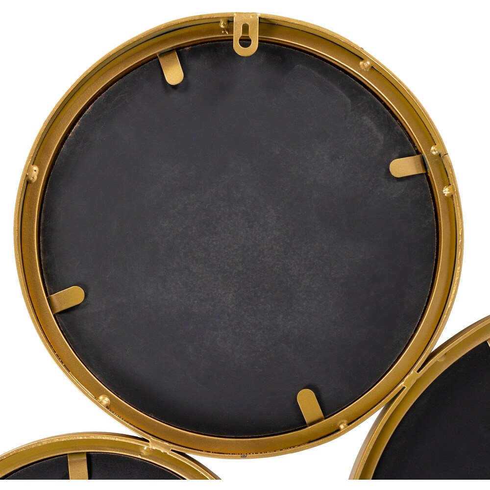 Artistic Weavers Cohn Modern Gold Abstract Round Wall Mirror   28\