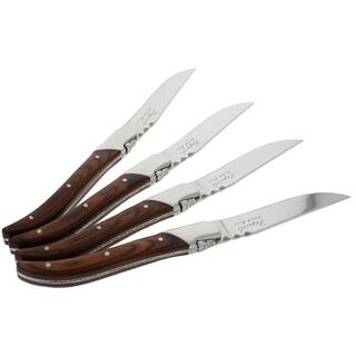 Laguiole 4-Piece Connoisseur Rosewood Steak Knives LG002