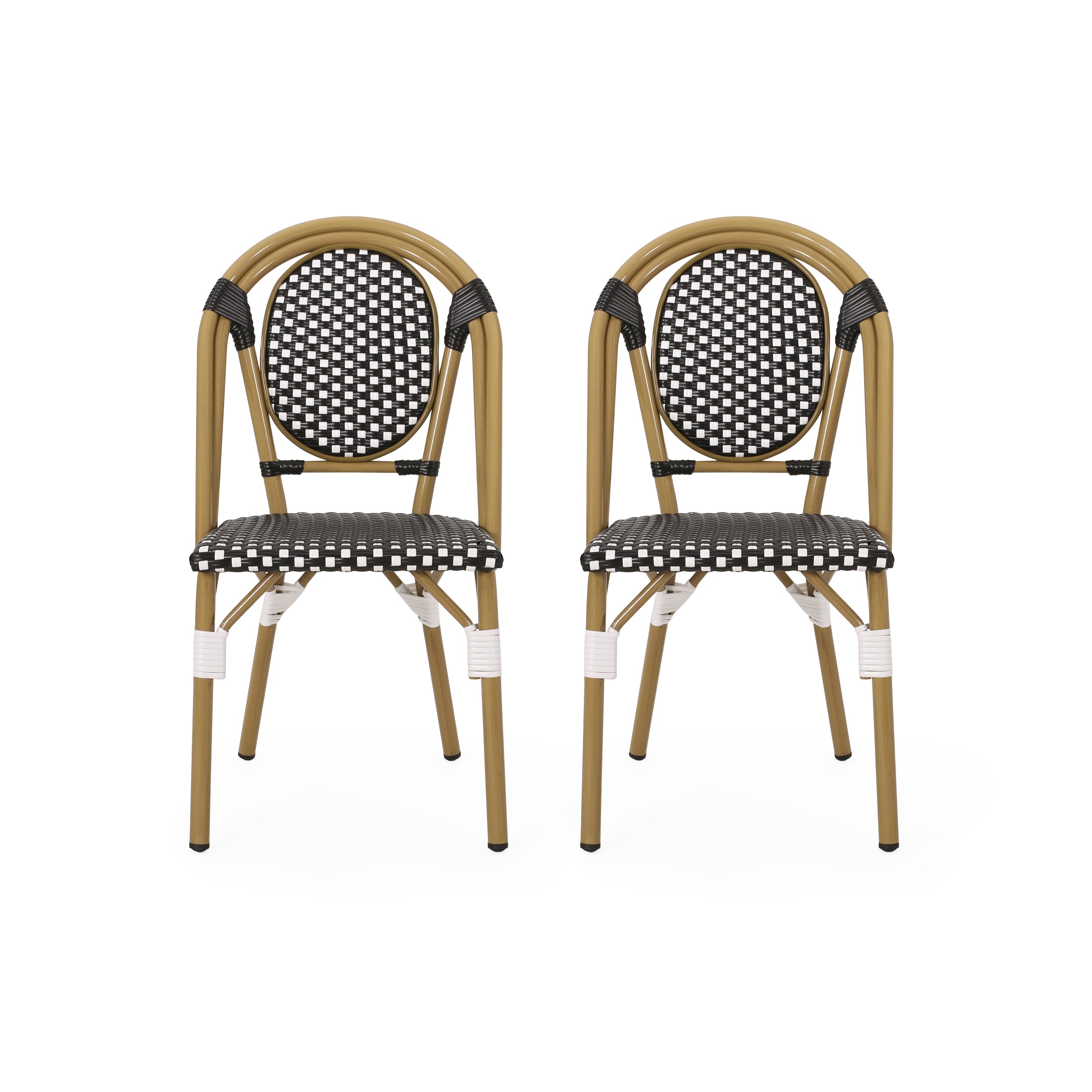 Kazaria Outdoor French Bistro Chairs (Set of 2)