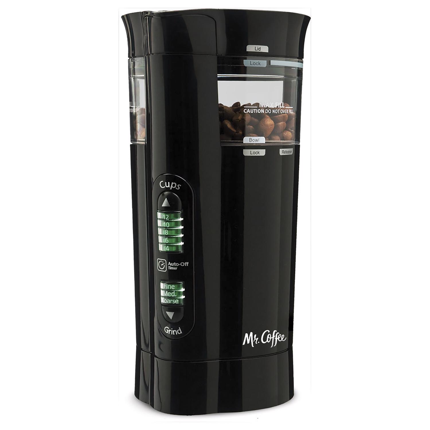 Mr. Coffee Black Plastic 12 cups Coffee Grinder