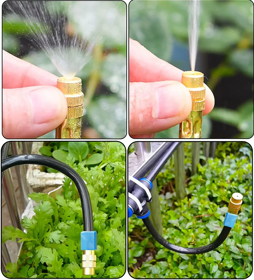 Omnidirectional Misting Nozzle Kit Atomizer Sprayer For Garden Irrigation Humidity Landscaping Cooling Dust Removal