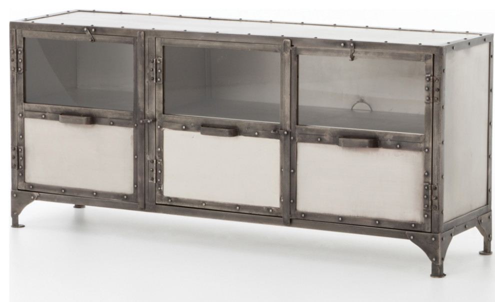 Doyle Media Console   Industrial   Console Tables   by Marco Polo Imports  Houzz