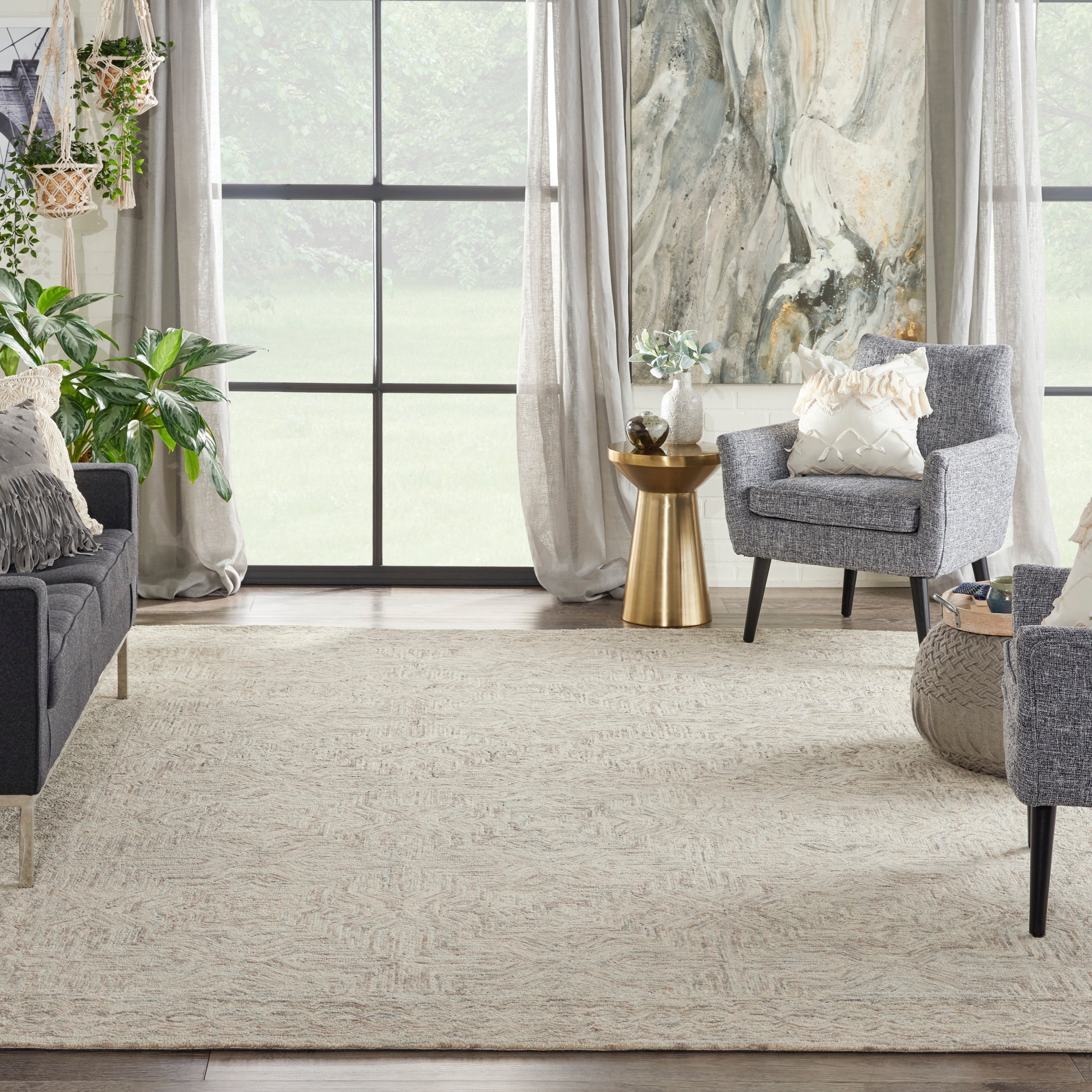 Interlock Blue/Ivory Rug