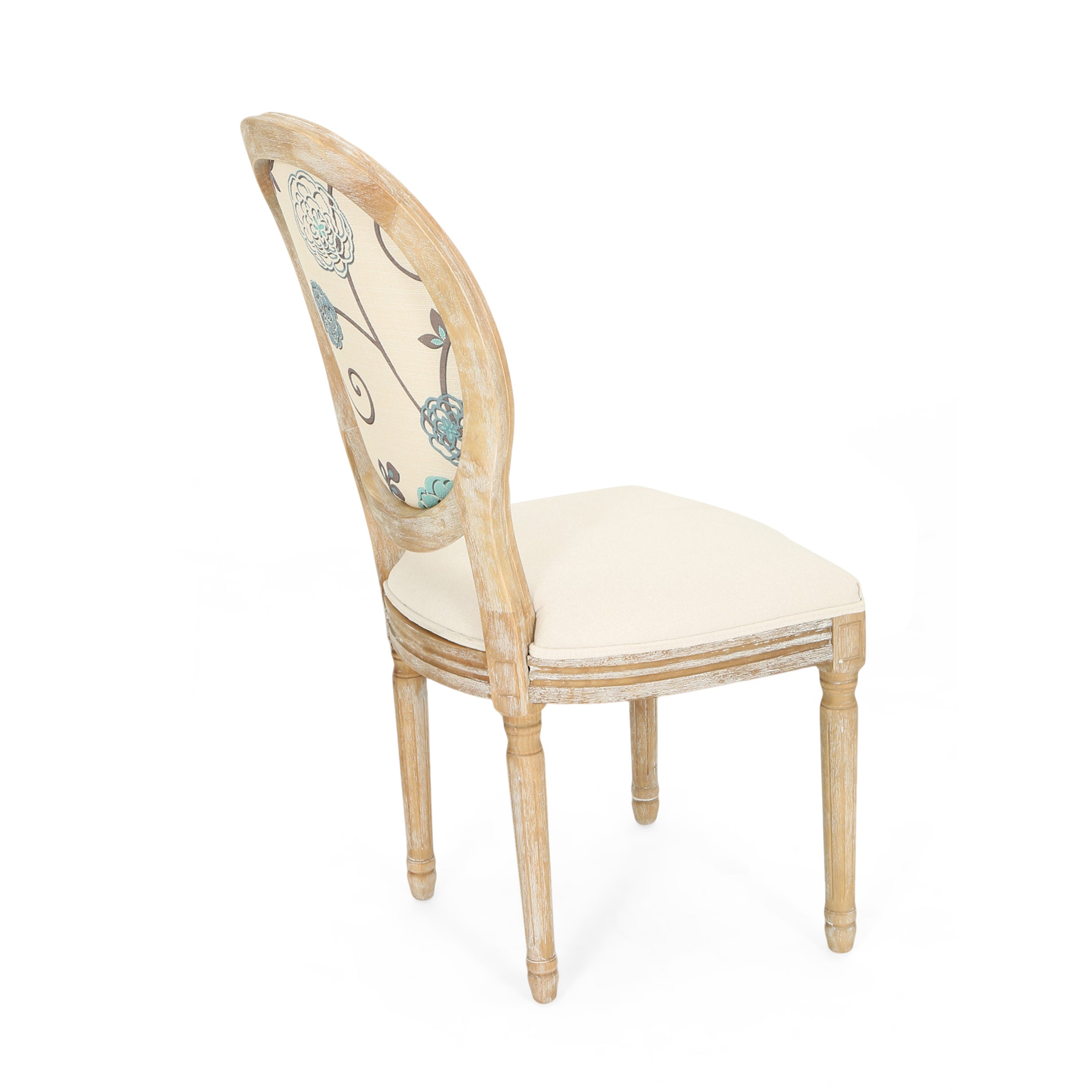 Reed Upholstered French Design Dining Chairs