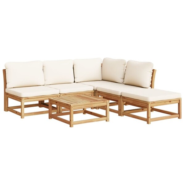 vidaXL Patio Sofa with Cushions 2Seater Outdoor Loveseat Solid Wood Acacia