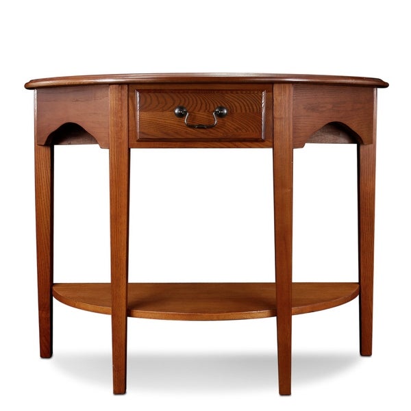 Slate Two-tone Demilune Console