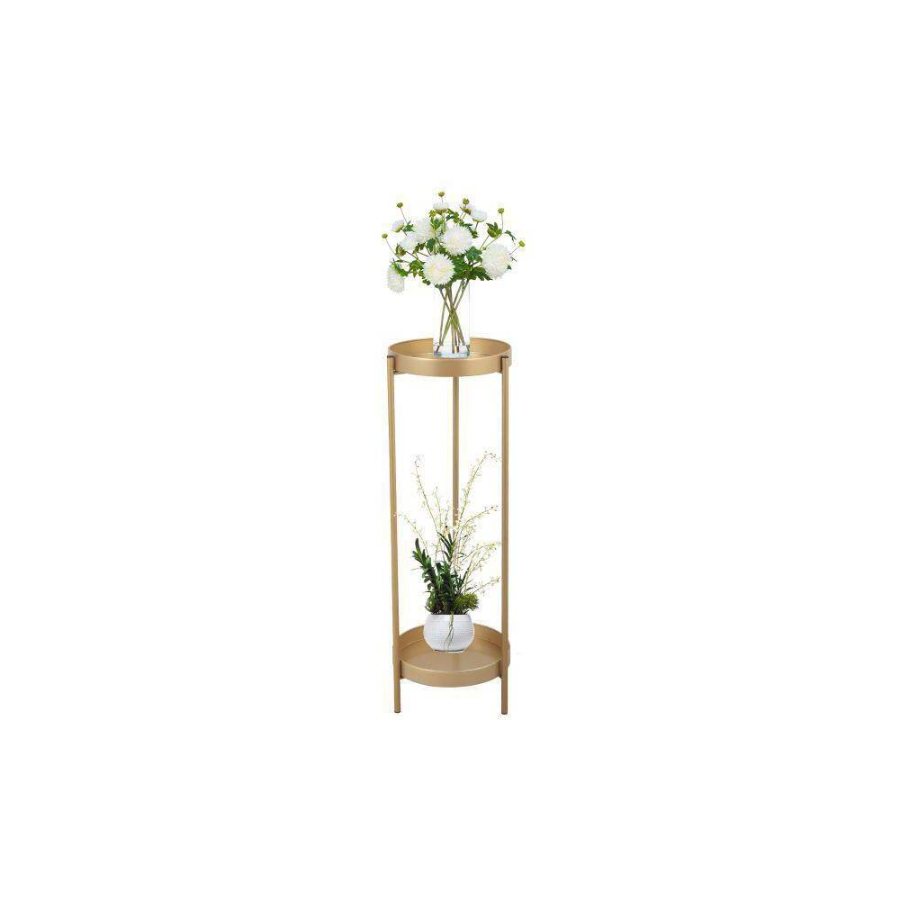 cenadinz Modern Folding Metal 2-Tier Plant Stand H-D0102HET5NY