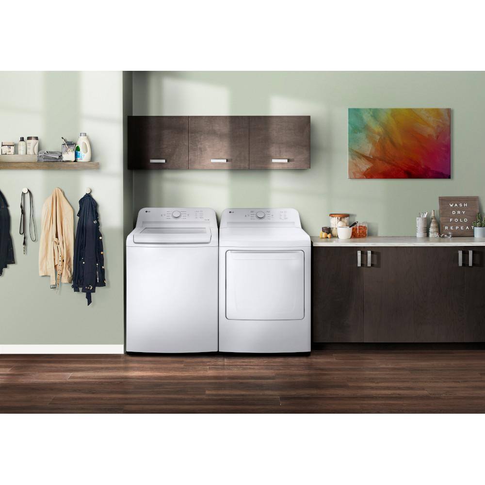 LG 4.1 cu. ft. Top Load Washer with Agitator in White WT6105CW