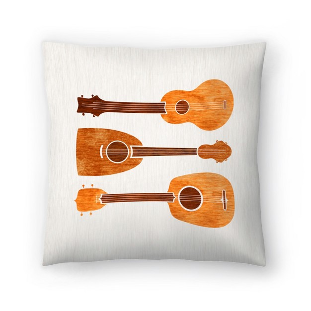 Hawaiian Ukuleles By Modern Tropical Throw Pillow Americanflat Mid Century