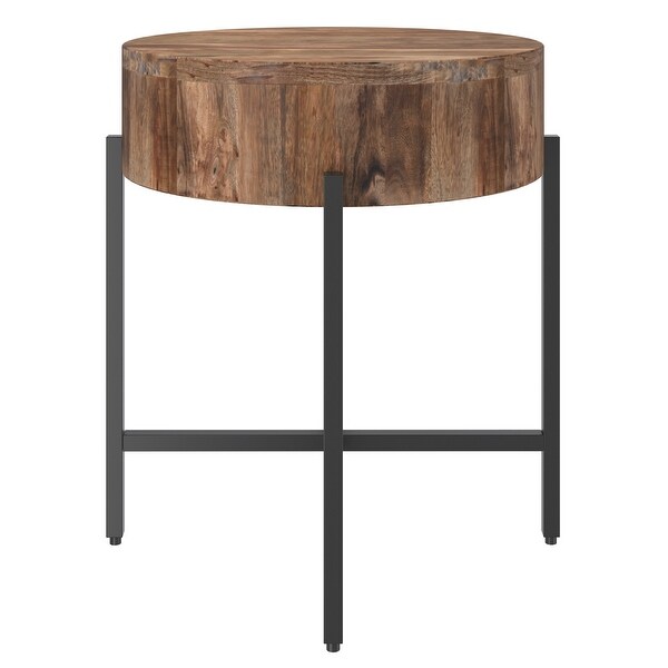 Contemporary Solid Wood Accent Table in Natural