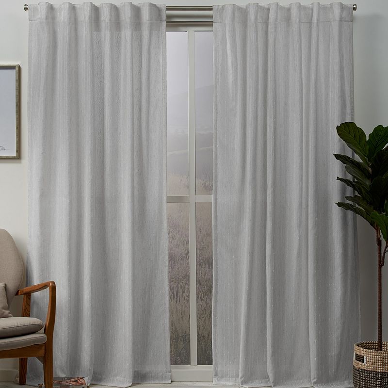 Exclusive Home 2-pack Muskoka Teardrop Slub Embellished Window Curtains