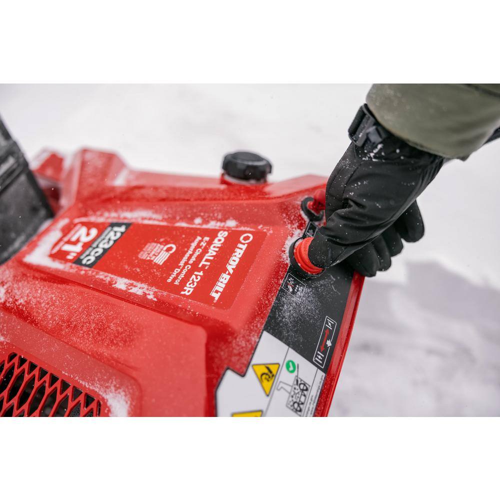 Troy-Bilt Squall 21 in. 123 cc Single-Stage Gas Snow Blower with E-Z Chute Control Squall 123R