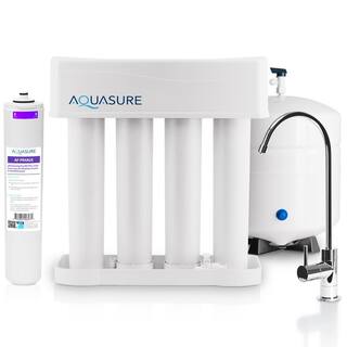 AQUASURE Premier Series Alkaline Remineralizing Reverse Osmosis Water Filtration System with Chrome Faucet AS-PR75AK