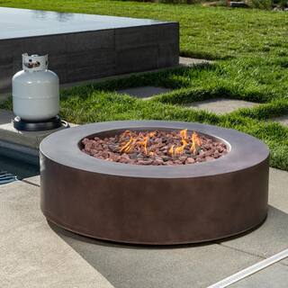 Royal Garden 41 in. Round Fire Pit - Lava Rock - Brown Cover TM21RD41FPBCV