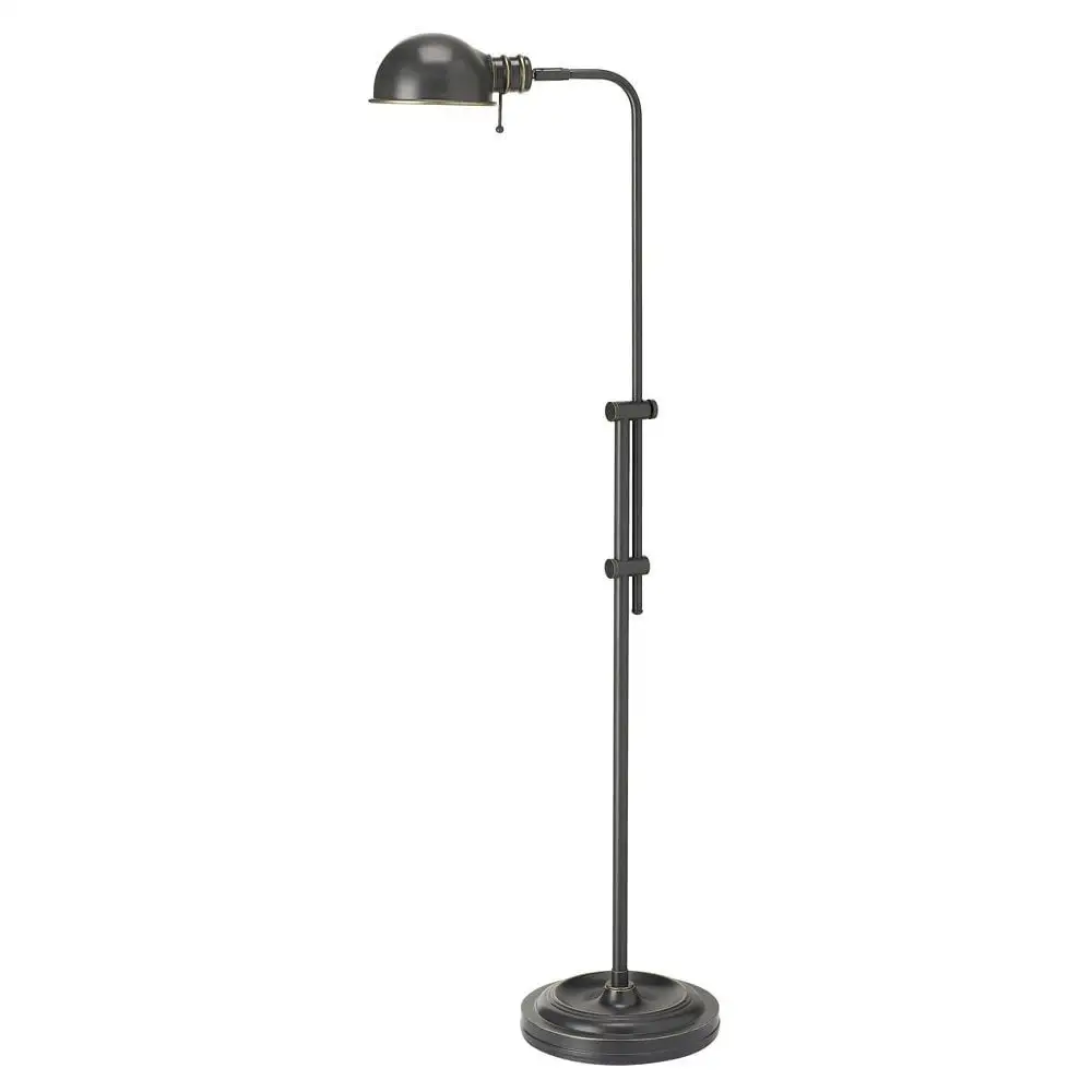 1-light Oil Brushed Bronze Steel Pharmacy Floor Lamp