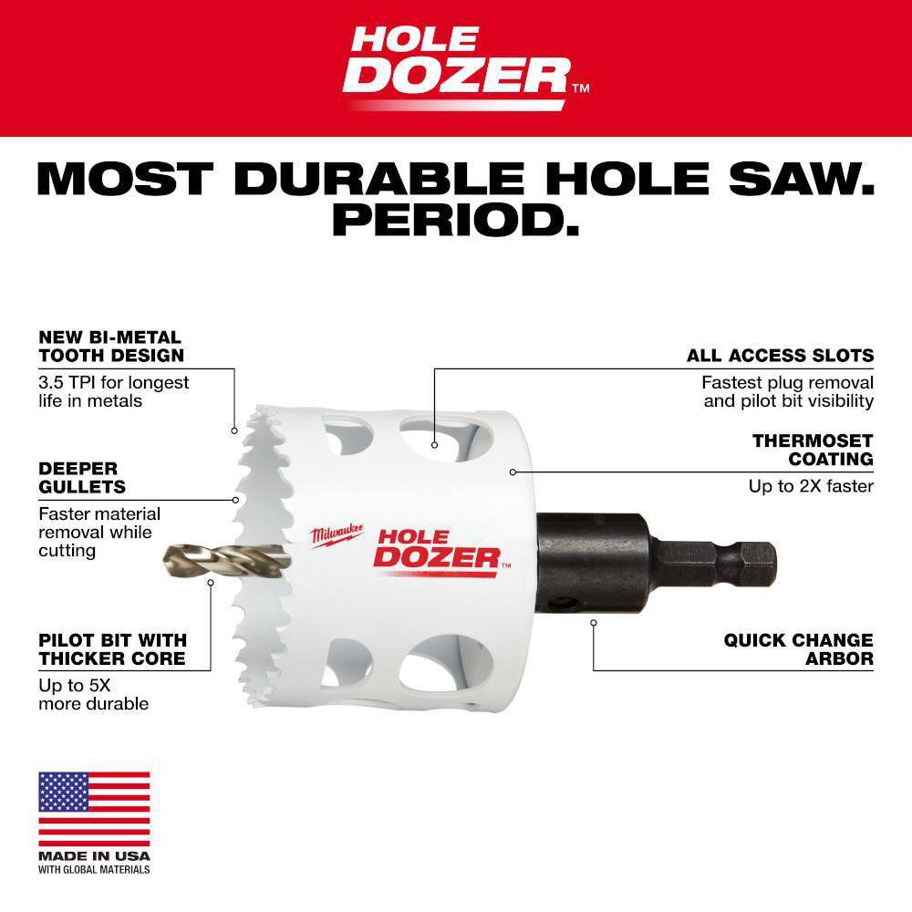 MW Hole Dozer Bi-Metal Hole Saw Kit (7-Piece) 49-22-4040