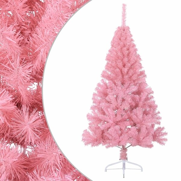 vidaXL Christmas Tree Decoration Artificial HalfCircle Tree with Stand PVC