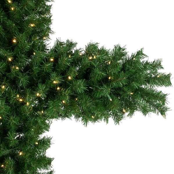 7' PreLit Artificial Pine Christmas Cross