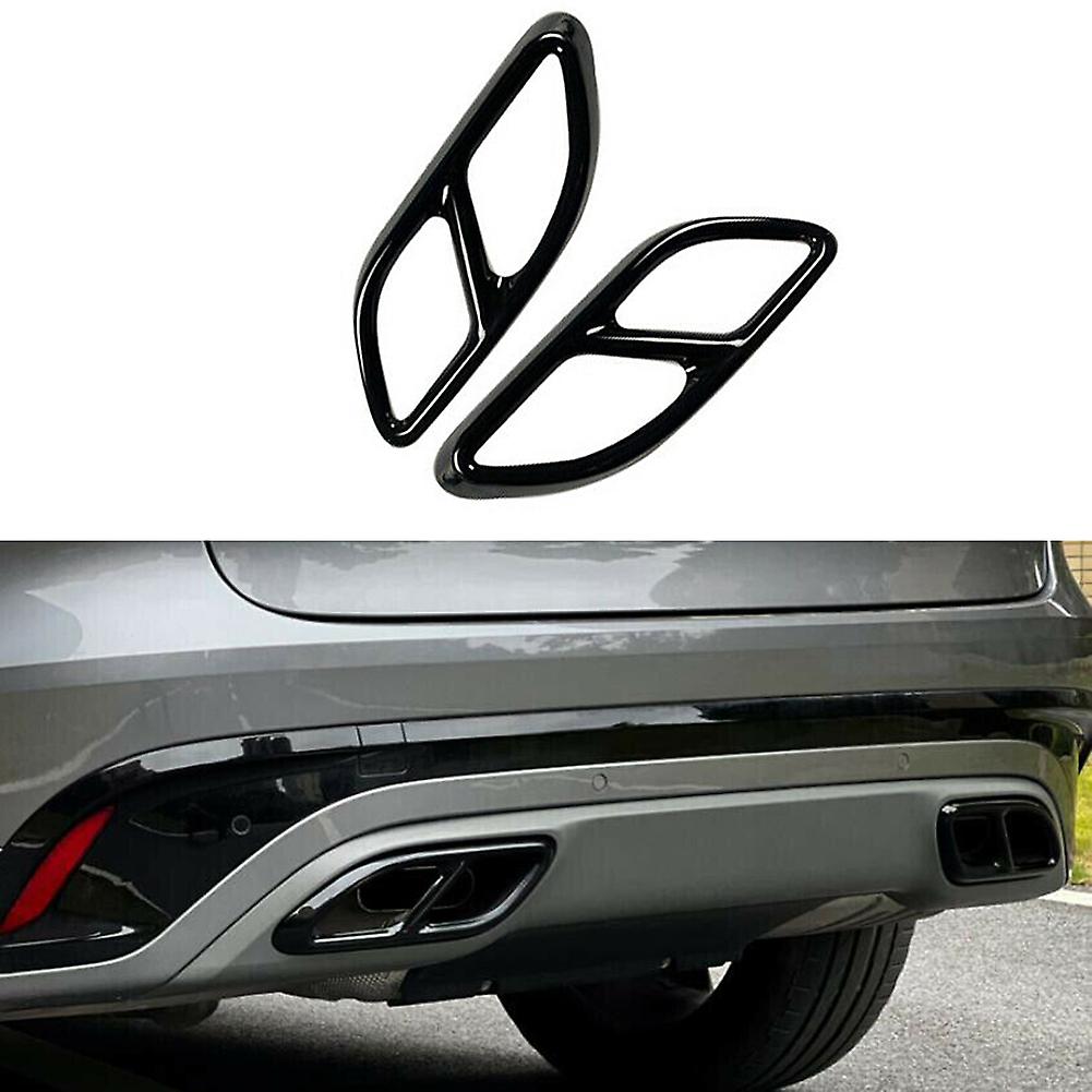 Replacement Stainless Steel Tail Throat Decorative Frame Cover 4 Outlet Car Exhaust Tip Trim For Ja-g-u-a-r F-pace Xfl 2021-2022