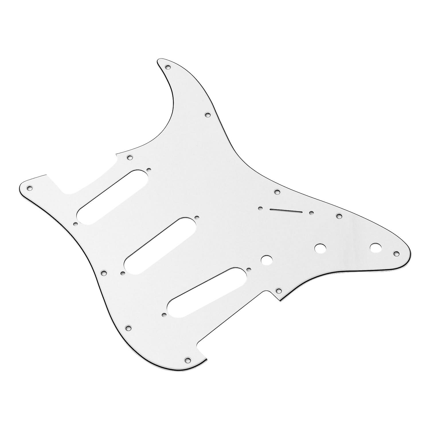 Standard 11 Hole Guitar Pickguard 3 Ply Panels Pickguard With Screws For St Guitar White