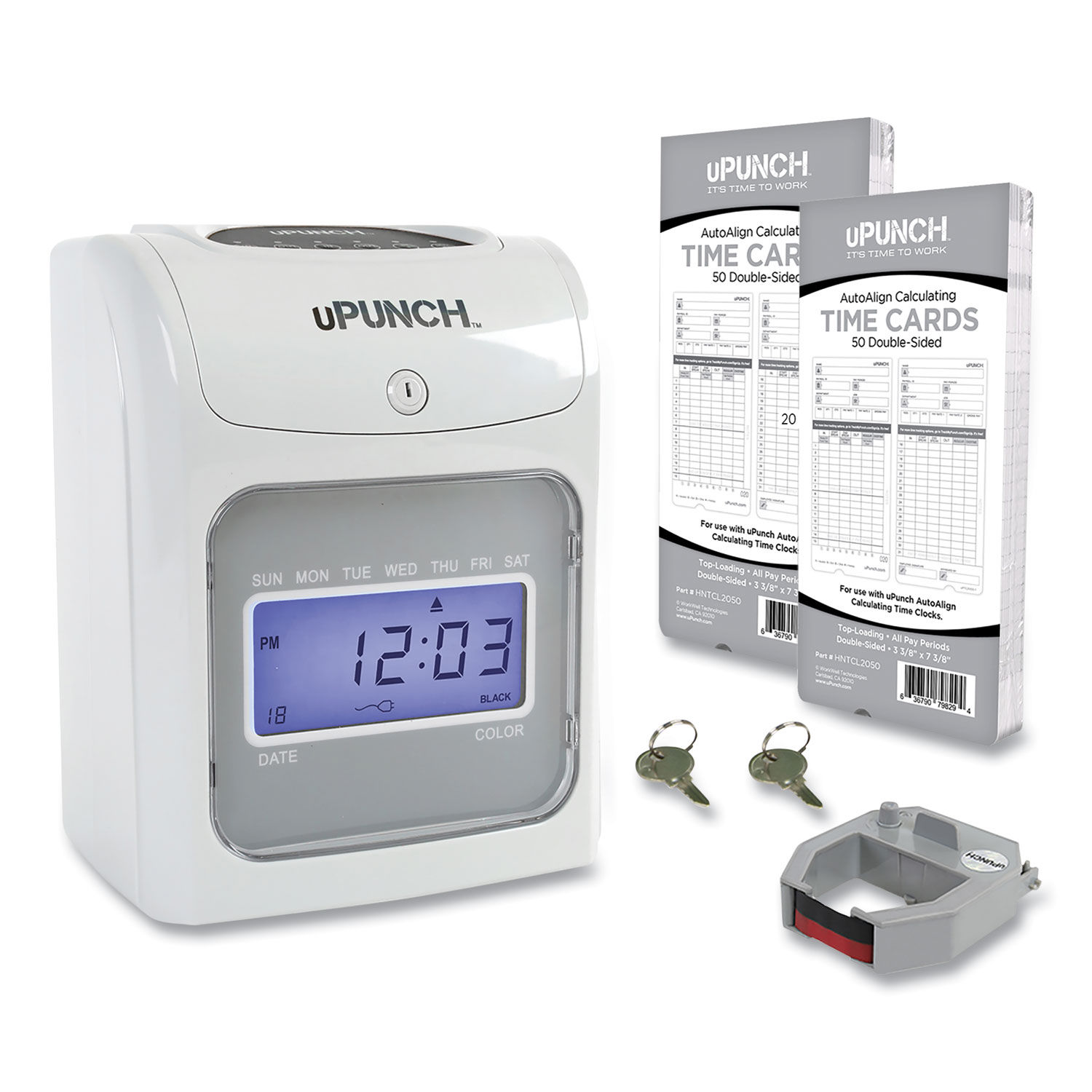 HN2500 Electronic Calculating Time Clock Bundle by uPunchandtrade; PPZHN2500