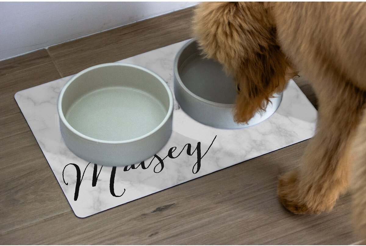 904 Custom Marbled Personalized Dog and Cat Placemat