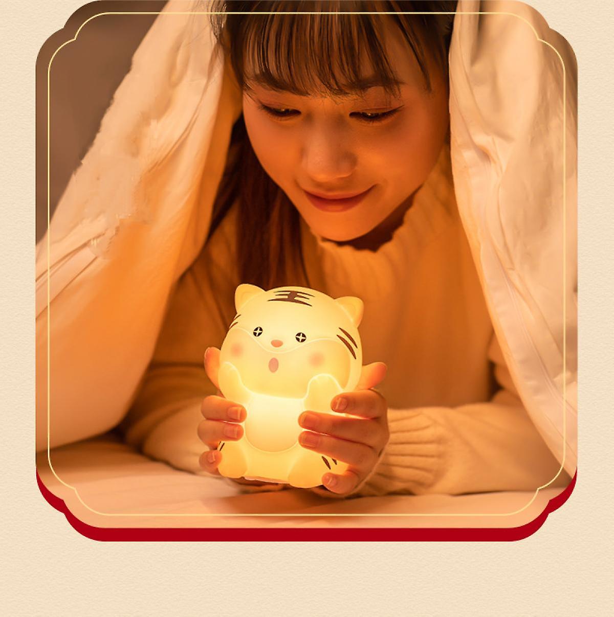 Cute Night Light For Kids - Silicone Lion Led Night Light， Parenting Light， Girls， Boys， Kids Gifts