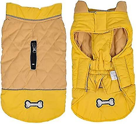 Waterproof Dog Coat Winter Warm Jacket Vest，windproof Snowsuit Dog Clothes Outfit Vest Pets Apparel For Small Medium Large Dogs With Harness Hole Yell