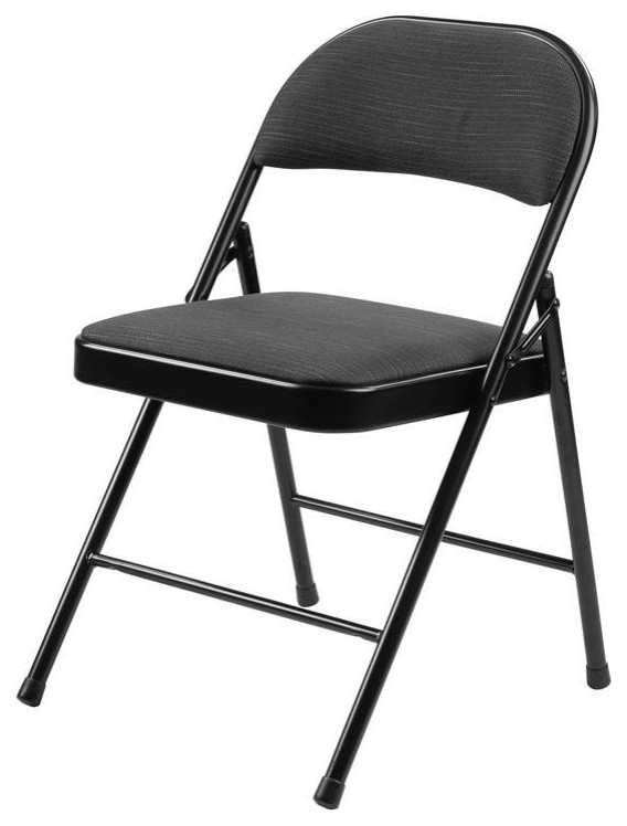 Commercialine 950 Series 29.25 quotFolding Chair in Star Trail Black (Set of 4)   Contemporary   Folding Chairs And Stools   by Homesquare  Houzz