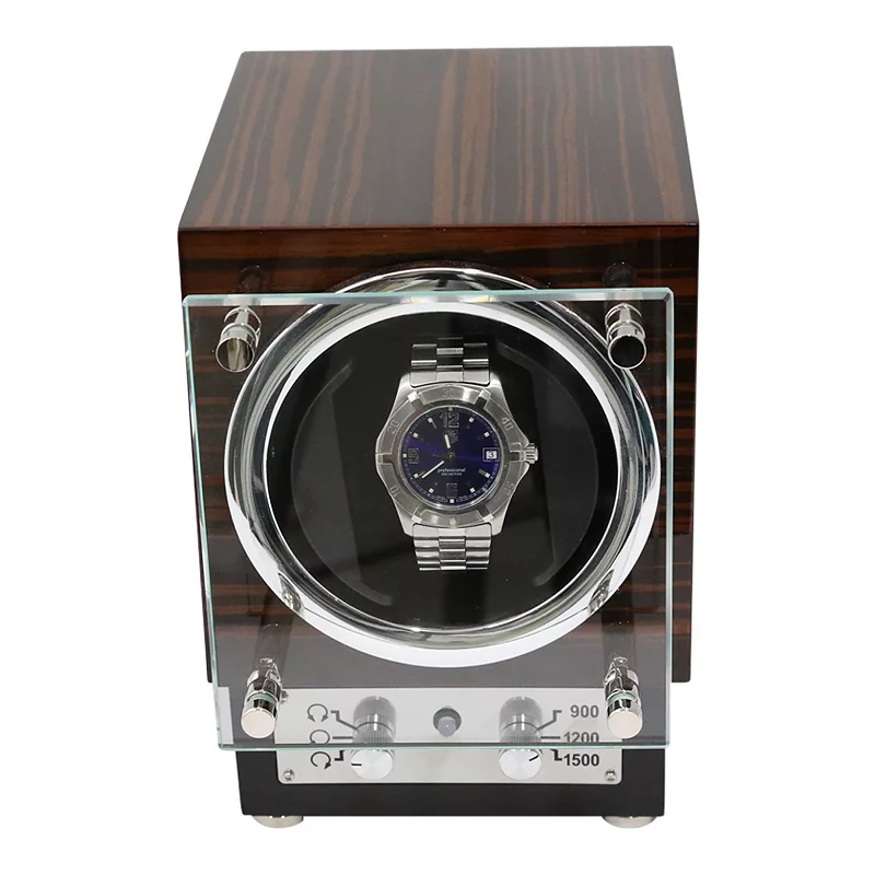 Bey-Berk Ebony Burlwood Watch Winder