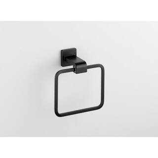 Delta Ara Towel Ring in Matte Black 77546-BL