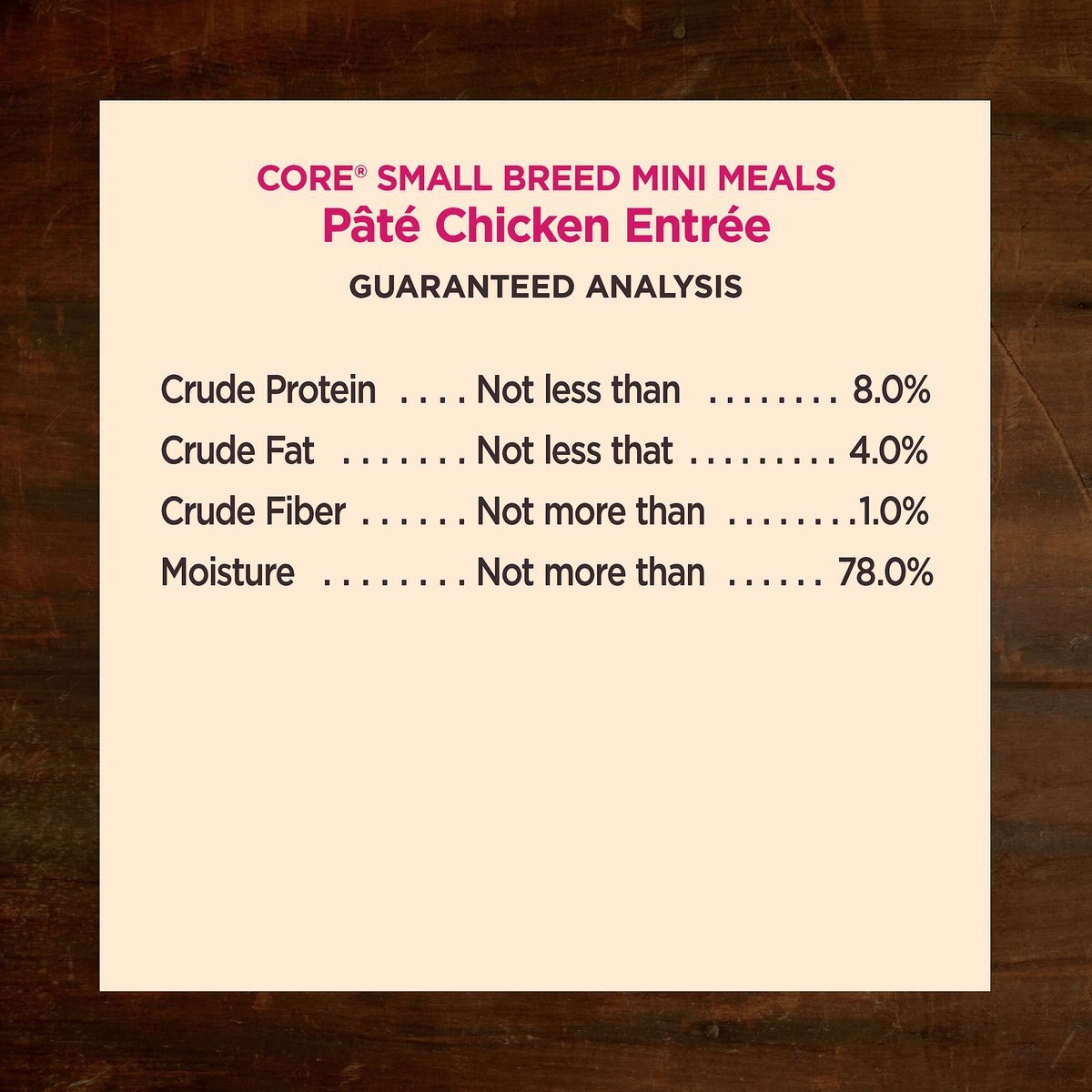 Wellness CORE Grain-Free Small Breed Mini Meals Chicken Pate Dog Food Pouches