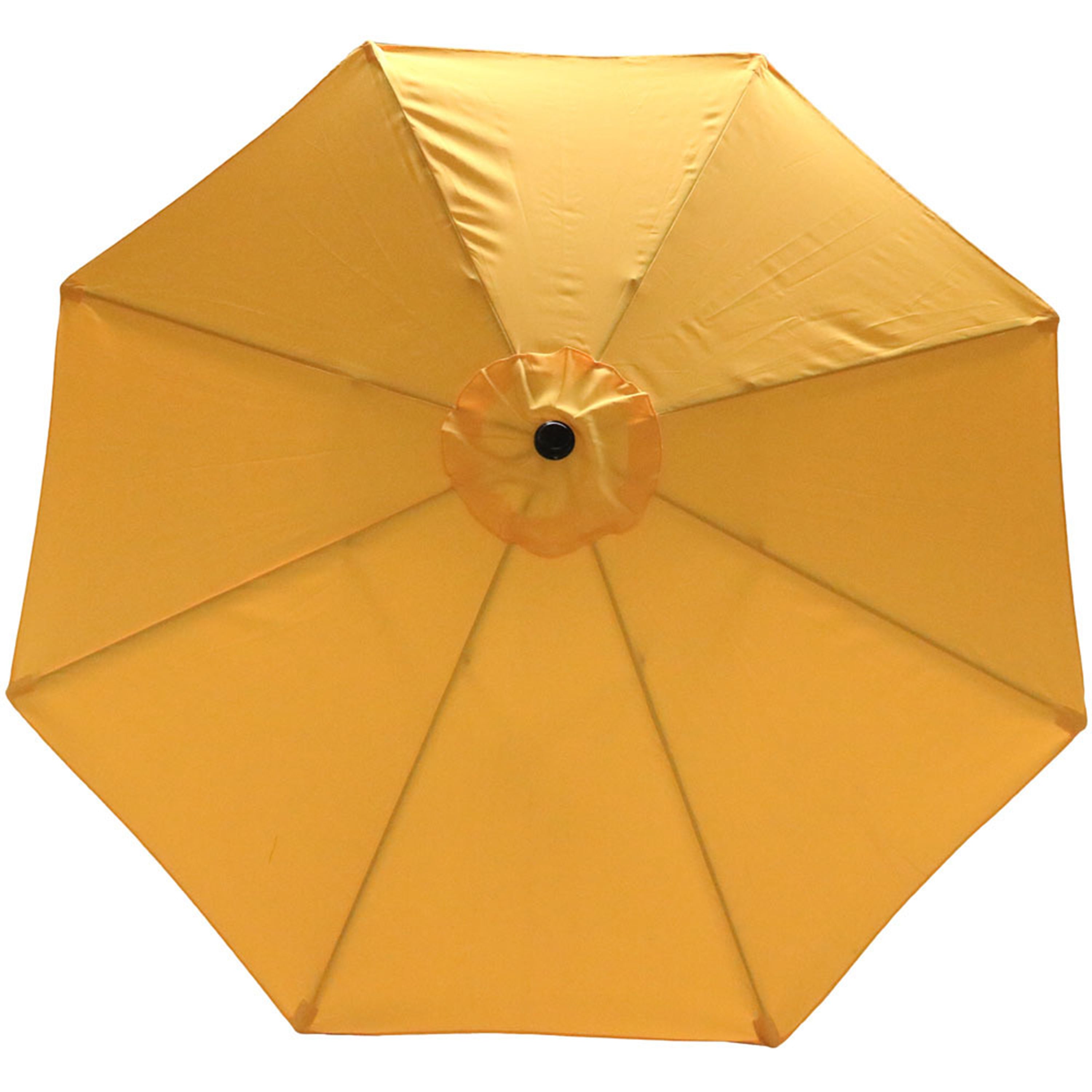 Sunnydaze Outdoor Aluminum Patio Table Umbrella with Polyester Canopy and Push Button Tilt and Crank - 9' - Gold