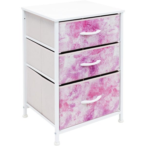 Nightstand 3-Drawer Shelf Storage - Bedside Furniture End Table Chest - - 34483825