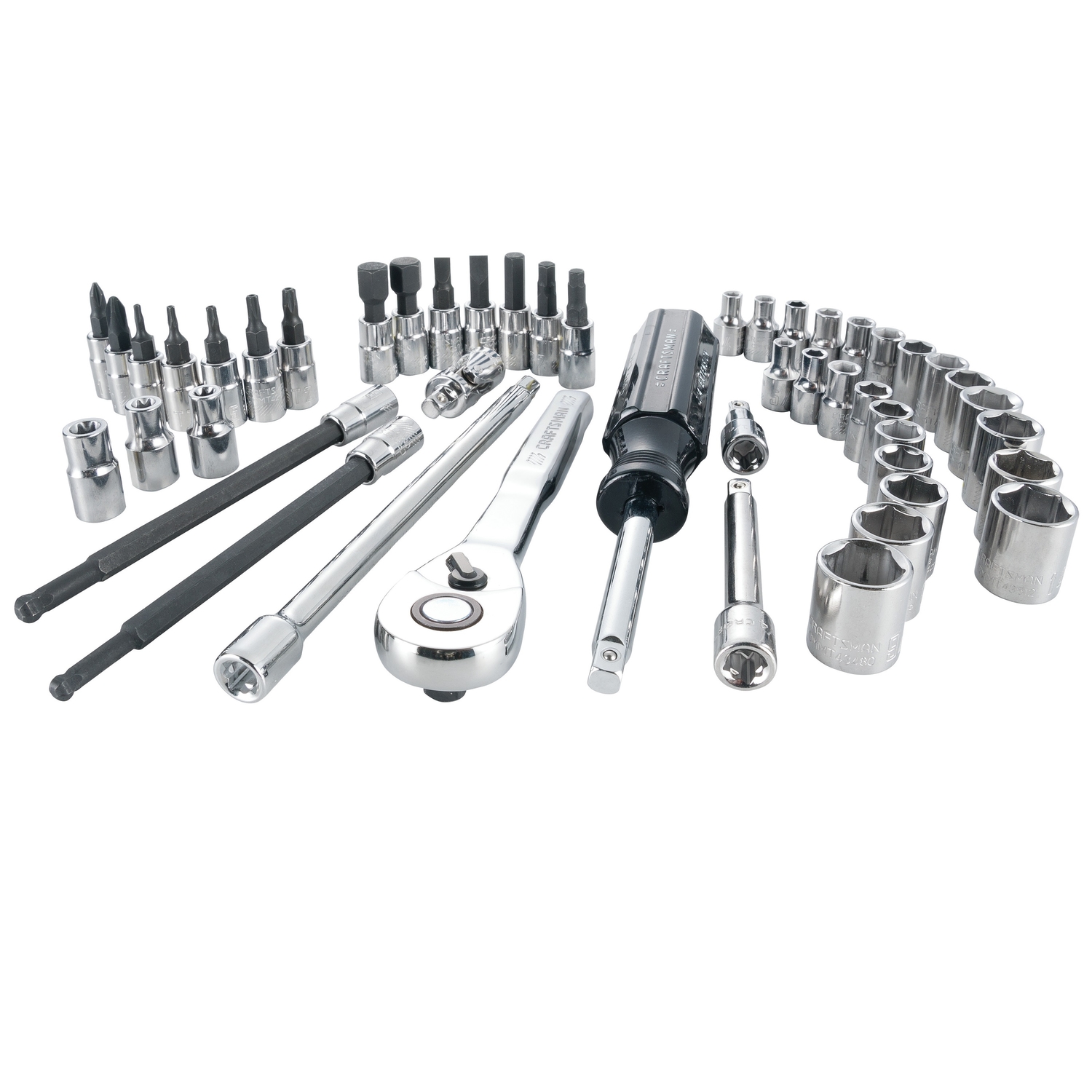 Craftsman 1/4 in. drive Metric and SAE 6 Point Mechanic\u0027s Tool Set 48 pc