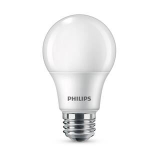 Philips 40-Watt Equivalent A19 Non-Dimmable E26 LED Light Bulb Soft White 2700K (4-Pack) 565341