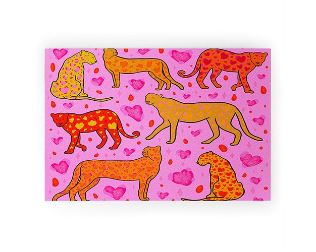 Doodle By Meg Valentine Leopard Print Welcome Mat Society6