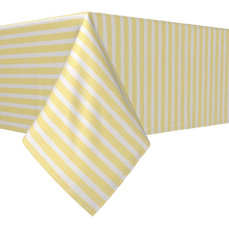 Rectangular Tablecloth， 100% Cotton， 60x104， Lemonade Stripe