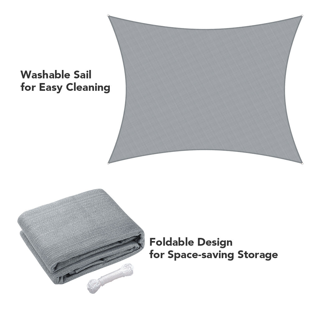 Patio Rectangle Sun Sail Shade Canopy 20ftx16ft