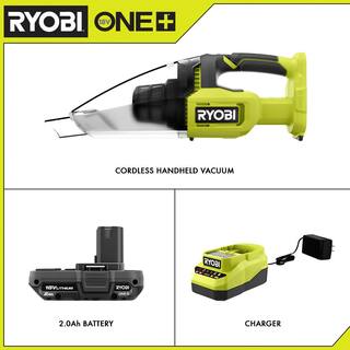 RYOBI ONE+ 18V Cordless Multi-Surface Handheld Vacuum Kit with 2.0 Ah Battery and Charger PCL705K