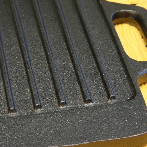 X 9 quot Griddle Rectangular Grill Reversable With Side Handles Cast Iron O s Color Sticker