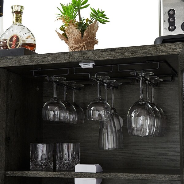 Industrial Wine Bar Sideboard with Wine Racks