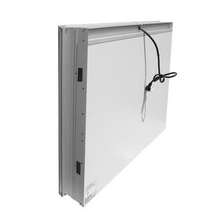 WELLFOR 30 in. W x 30 in. H Medium Aluminum Recessed or Surface Mount Medicine Cabinet with Mirror and Lighted W4MCL3030