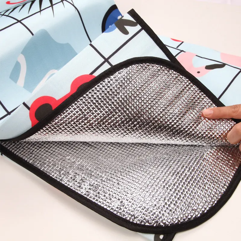 Portable Camping Mat Moistureproof Folding Beach Blanket Outdoor Picnic Mat Nation Style Printed Thicken Sleeping Camping Pad