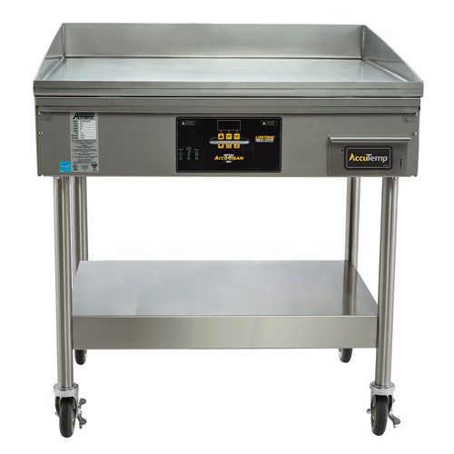 Accutemp EGF4803B2450-S2 Accu-Steam Griddle includes stand with casters