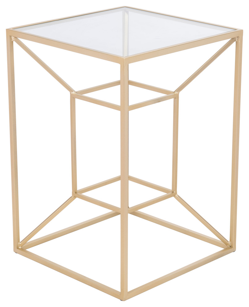 Canyon Side Table Gold   Contemporary   Side Tables And End Tables   by Zuo Modern Contemporary  Houzz