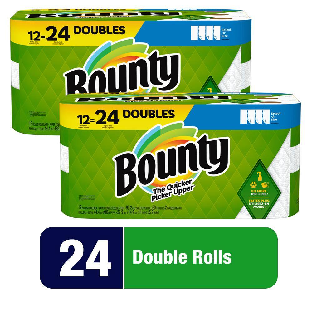 Bounty Select-A-Size White Paper Towel Roll (12 Double Rolls)(Multi-Pack 2) 078557165027