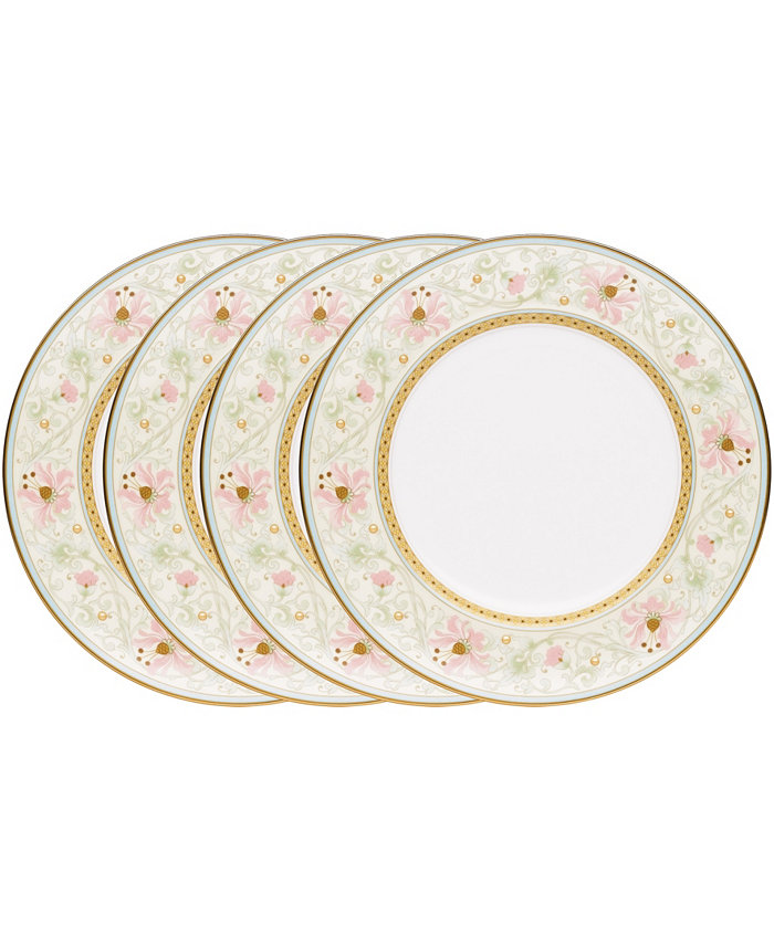 Noritake Blooming Splendor Set of 4 Accent Plates Service For 4