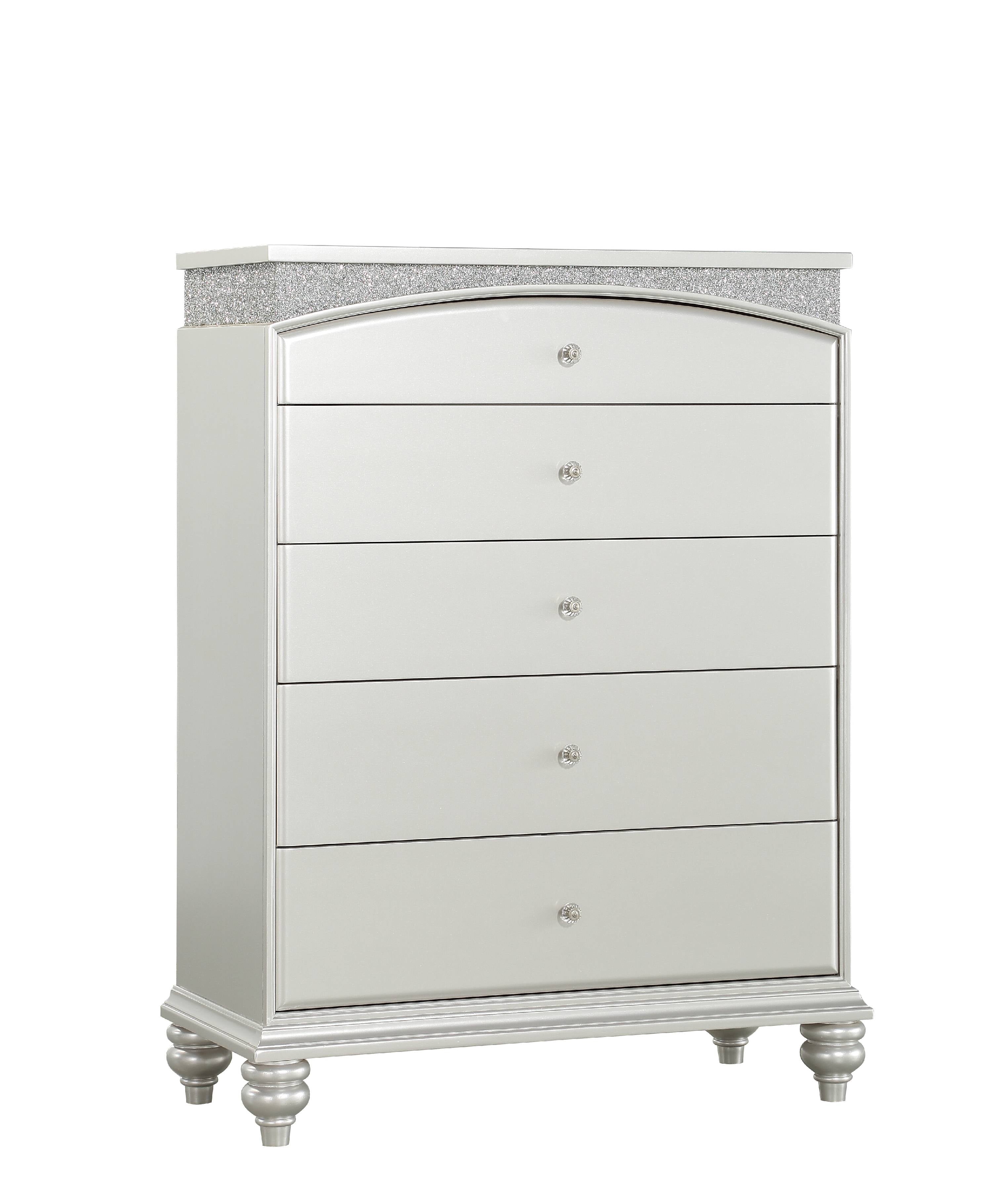 Acme Maverick Wooden Legs Storage Chest in Platinum