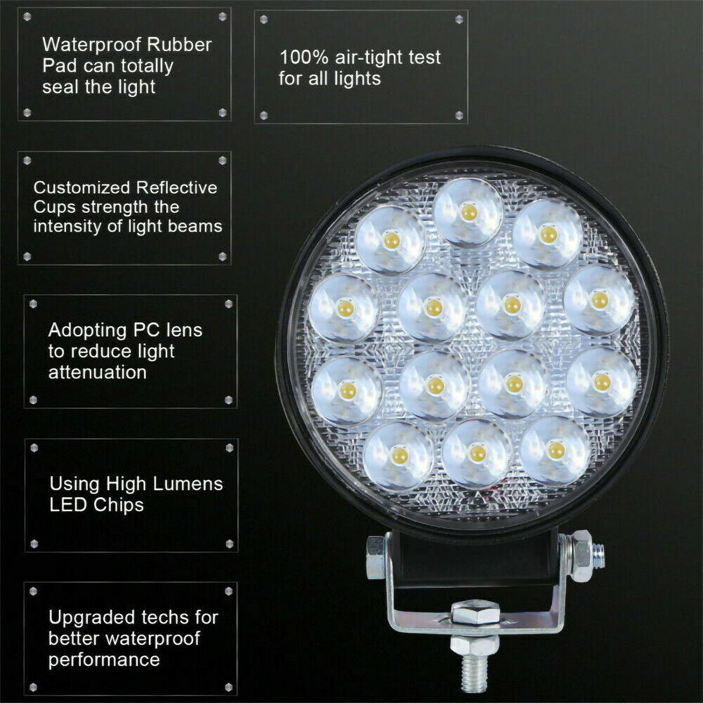 2~20PCS LED Work SPOT Lights For Truck Off Road Tractor ATV Round 84W 4inch USA